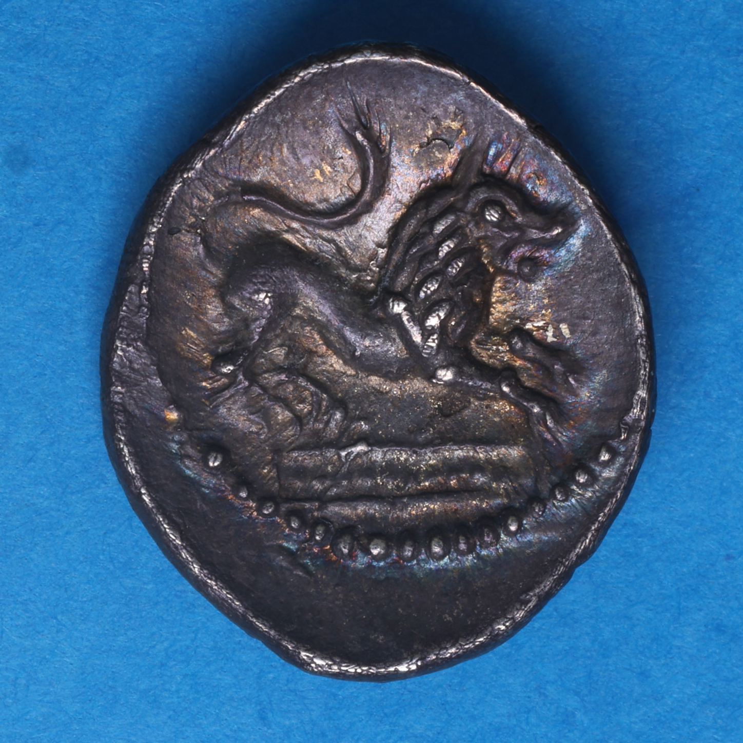 Regini & Atrebates Epaticcus c. AD 20-40 Epaticcus Box Lion Silver Unit *Excessively Rare* - Image 3
