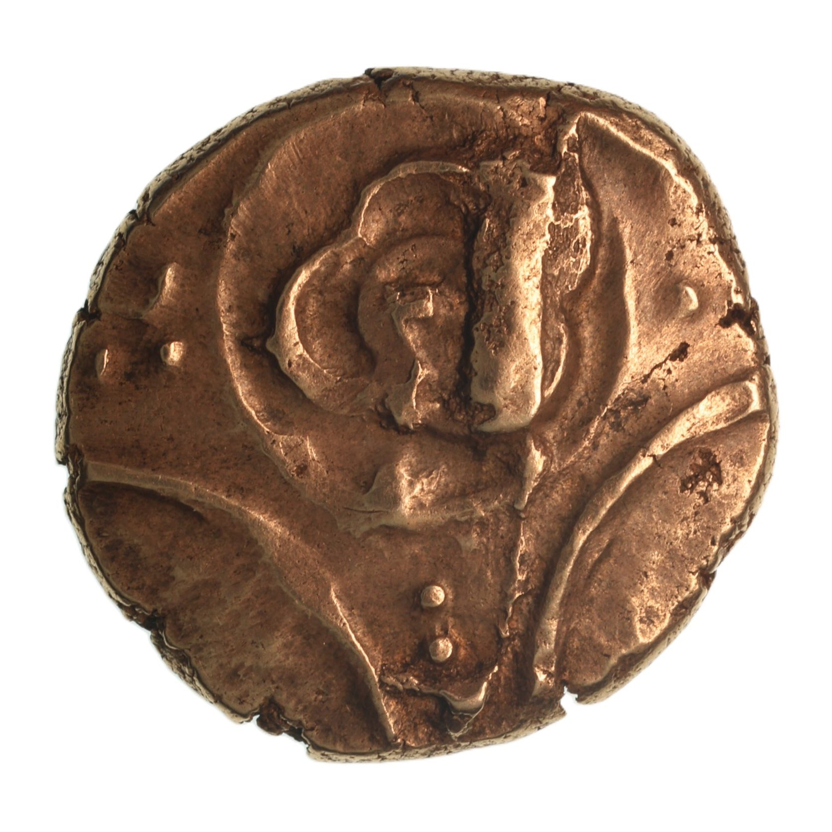 Iceni 1st Century BC Freckenham Flower Two Wheels Type Gold Stater *Scarce* - Image 2