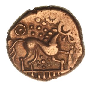 Iceni 1st Century BC Freckenham Crescents Moon Faces Type Gold Stater *Extremely Rare*