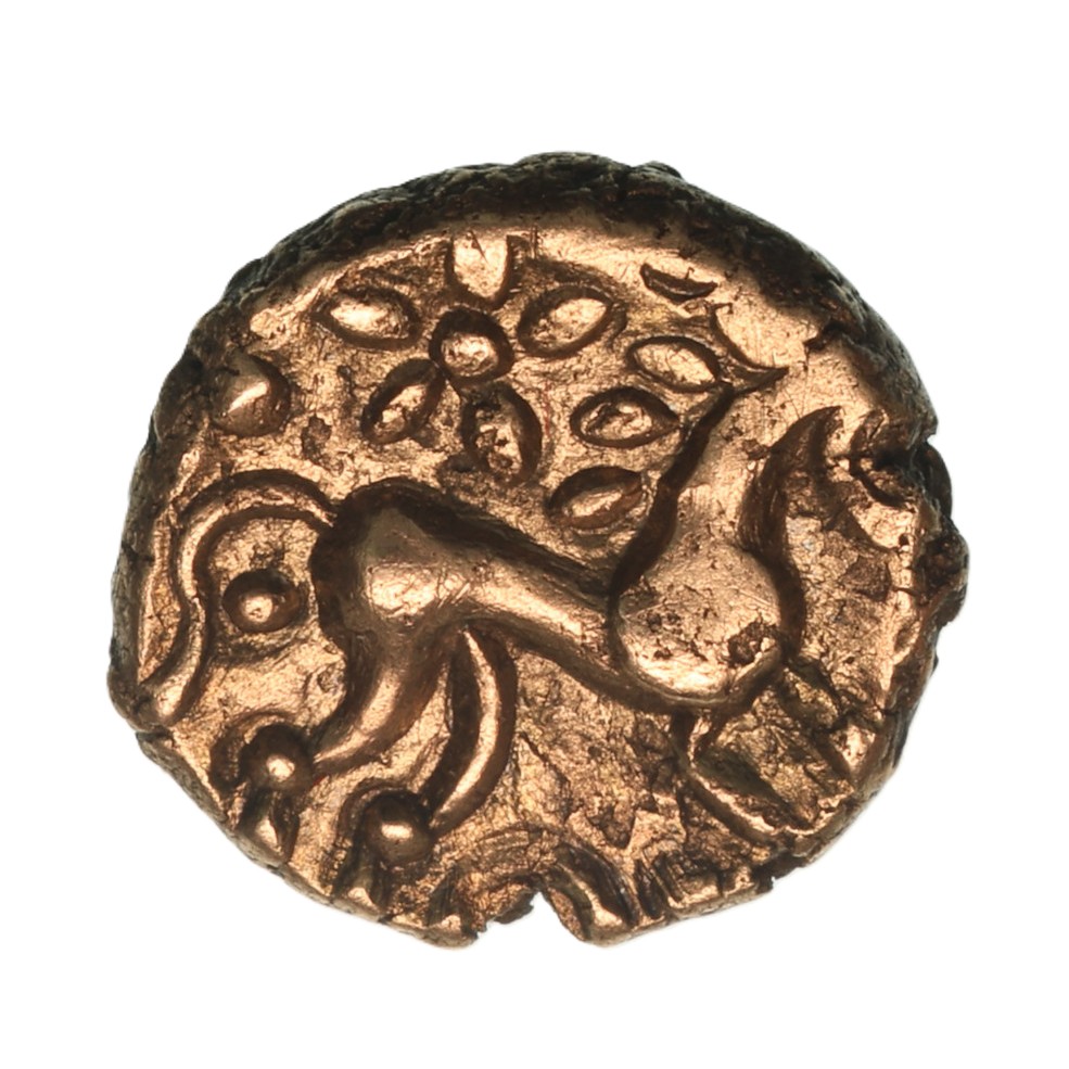 Iceni 1st Century BC Irstead Windflower Gold Quarter Stater *Excessively Rare*