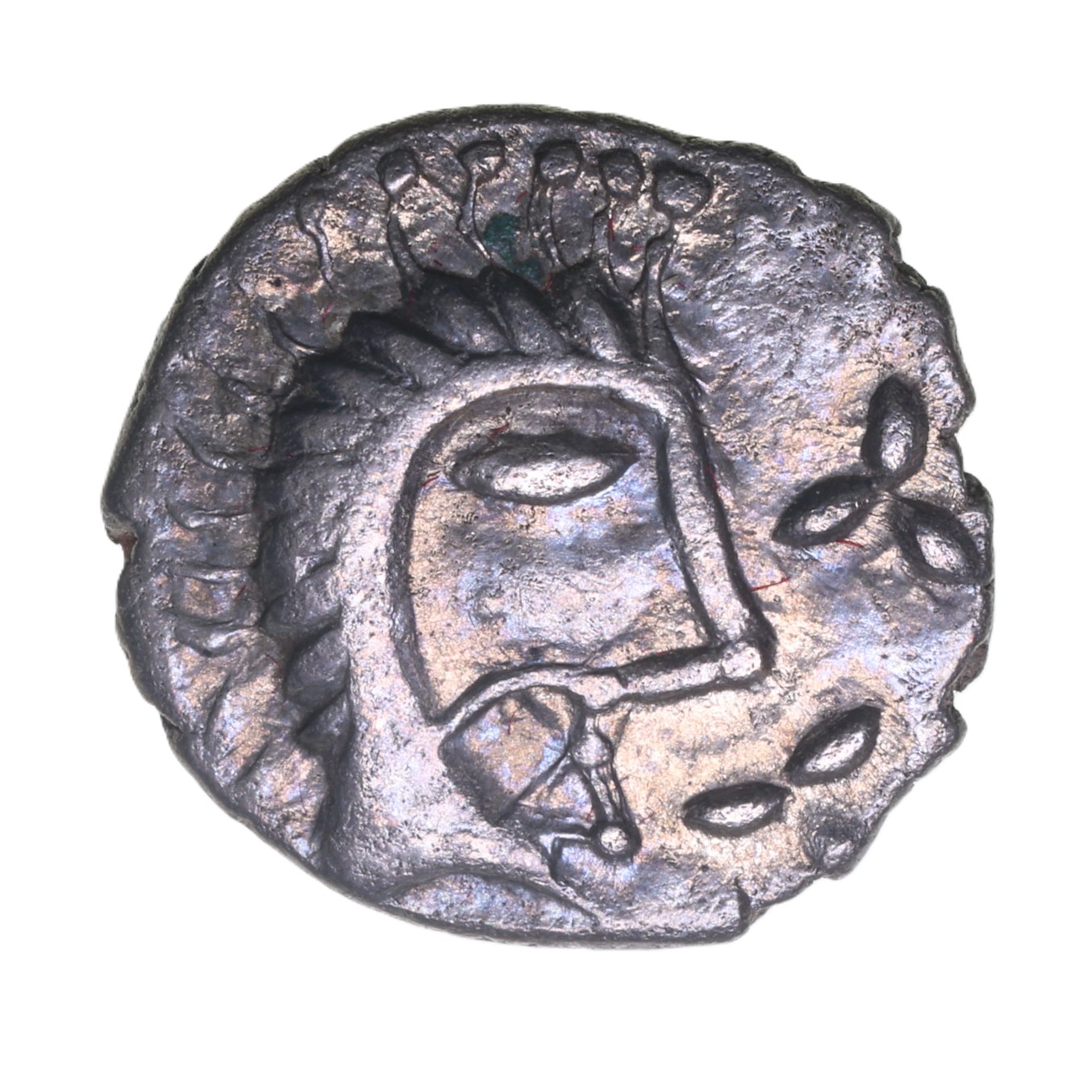 Iceni 1st Century BC Norfolk God Moustache Type Silver Unit