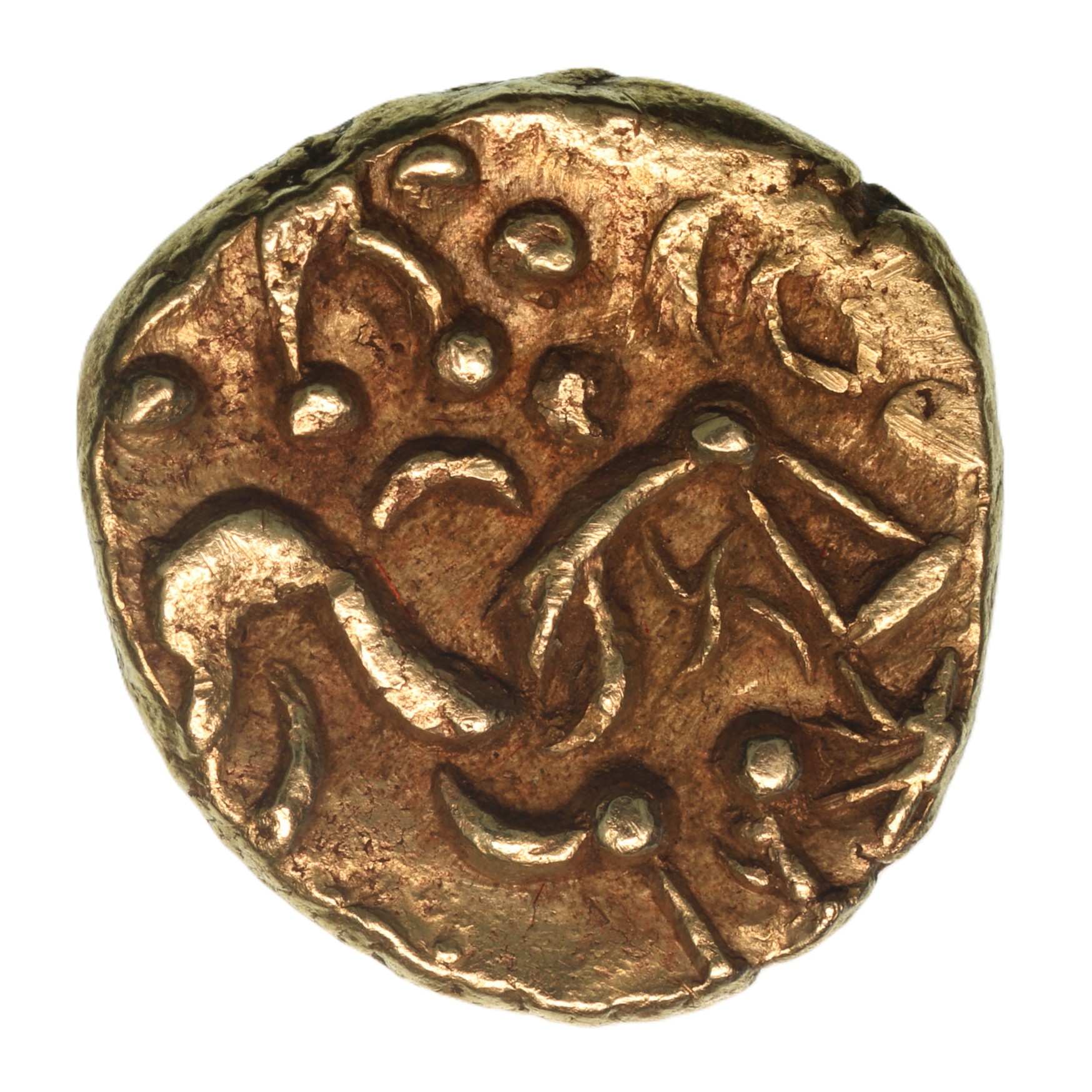 Corieltavi late 1st Century BC North East Coast Right Type with Sun Gold Stater *Scarce*