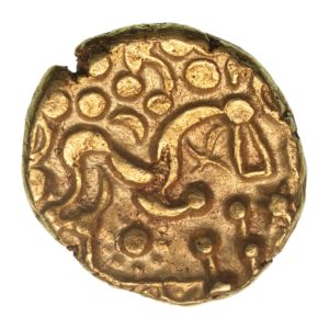 Corieltavi late 1st Century BC North East Coast Right Type with Sun Gold Stater *Scarce*