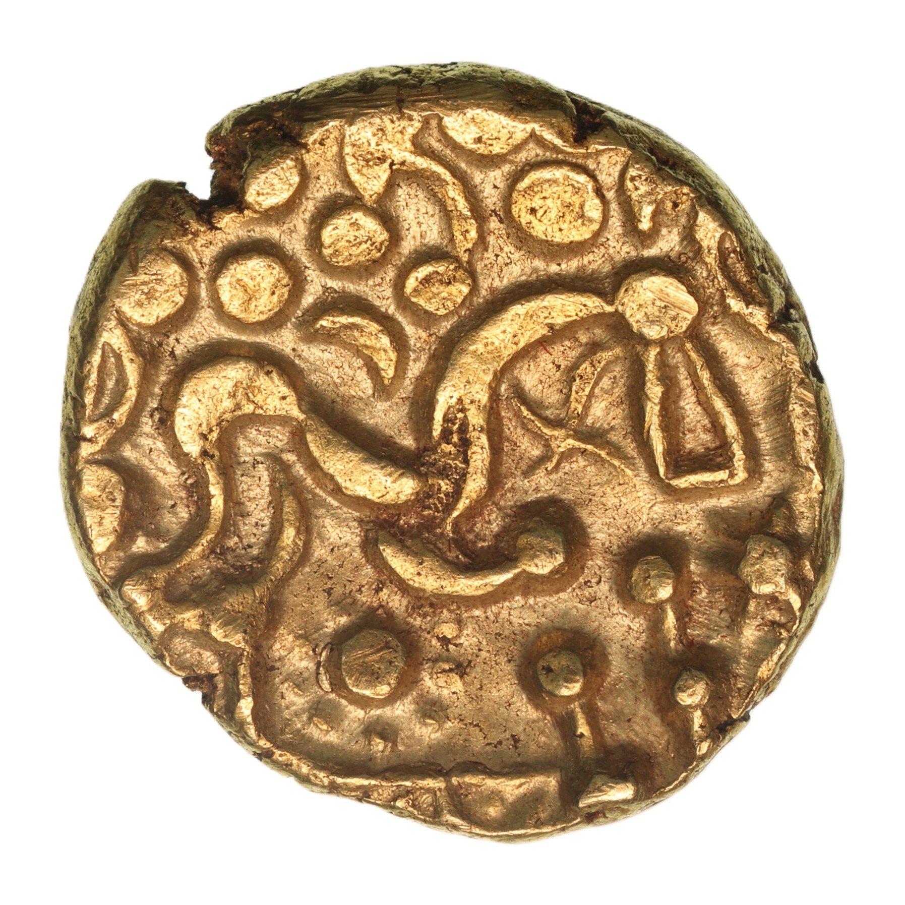Corieltavi late 1st Century BC North East Coast Right Type with Sun Gold Stater *Scarce*