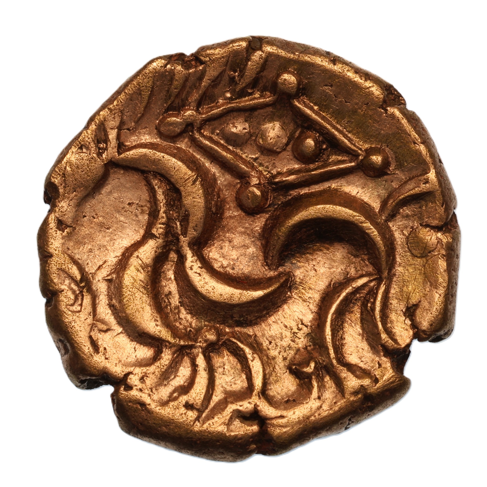 Corieltavi late 1st Century BC 3 Pellet Kite Gold Stater *Excessively Rare*
