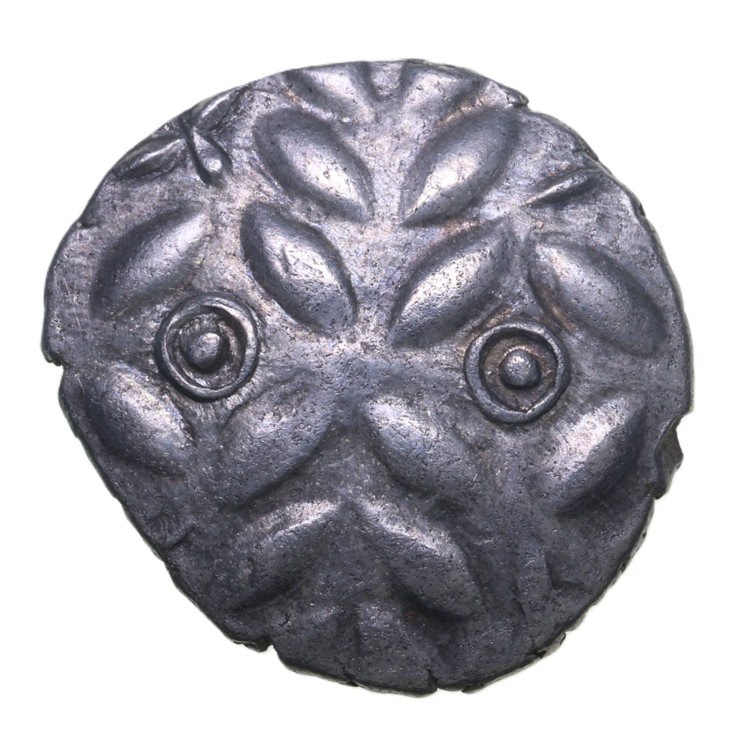 Corieltavi Aunt Cost c. AD 15-40 Aunt Cost Owlface Silver Unit - Image 2
