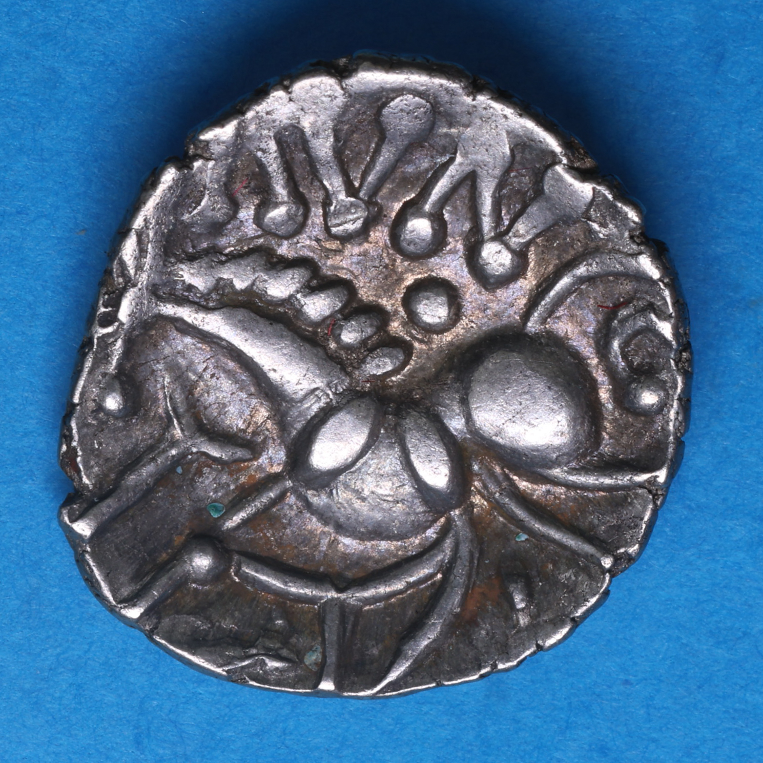 Corieltavi Aunt Cost c. AD 15-40 Aunt Cost Owlface Silver Unit - Image 3