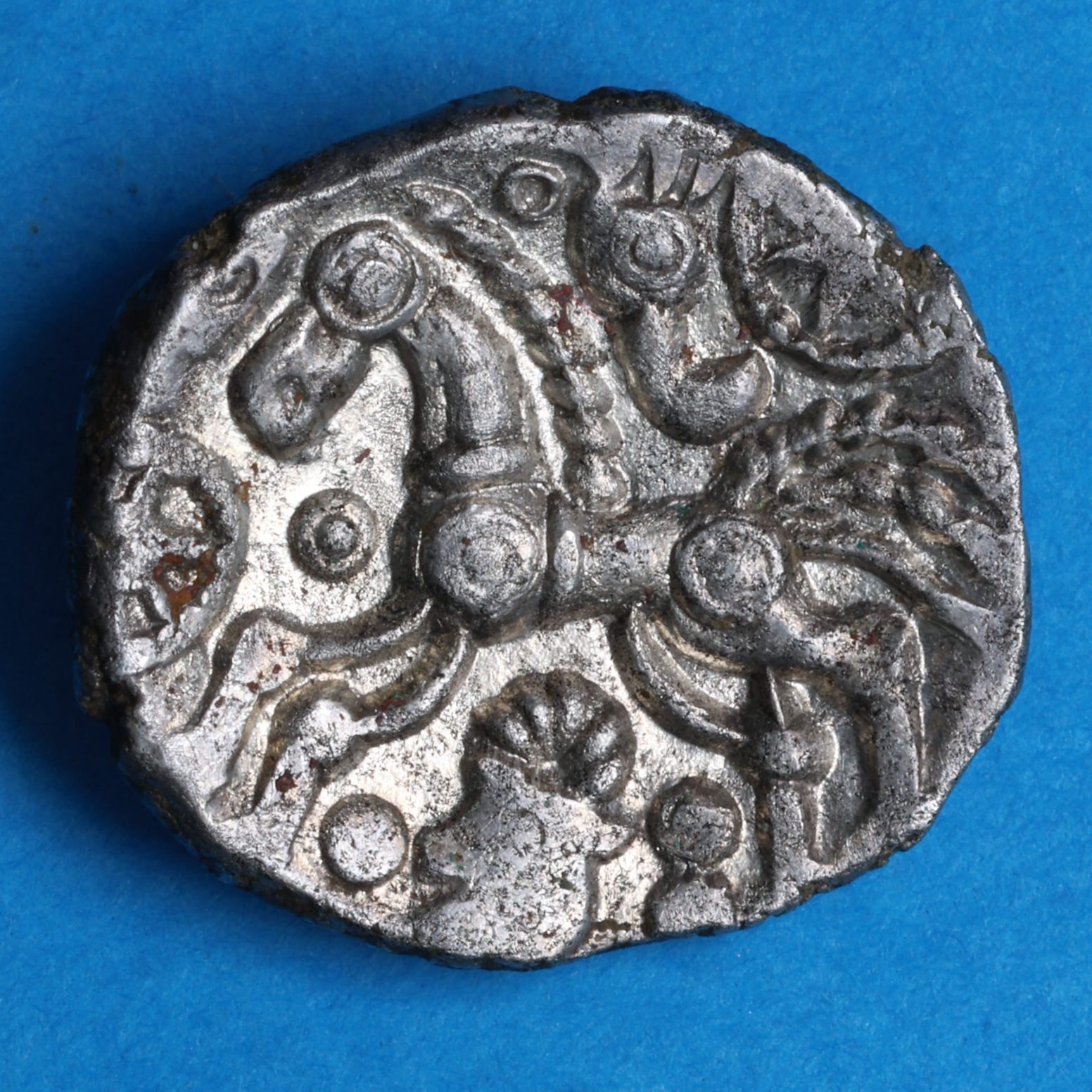 Dobunni 1st Century BC Cotswold Cock Silver Unit Head Type *Rare* - Image 4