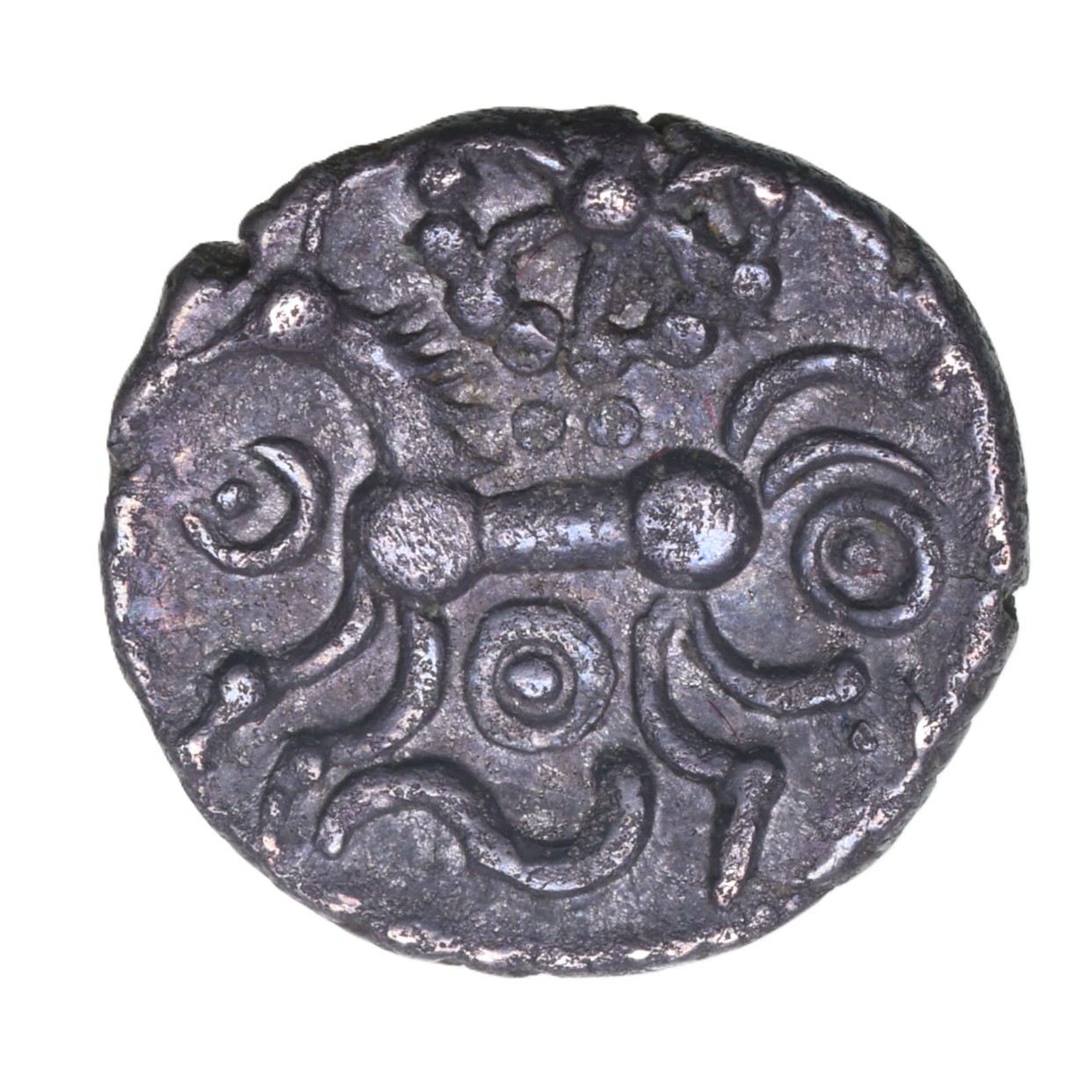 East Wiltshire c.50-35 BC Six-Spoked Pellet Ring Silver Unit *Very Rare* - Image 2