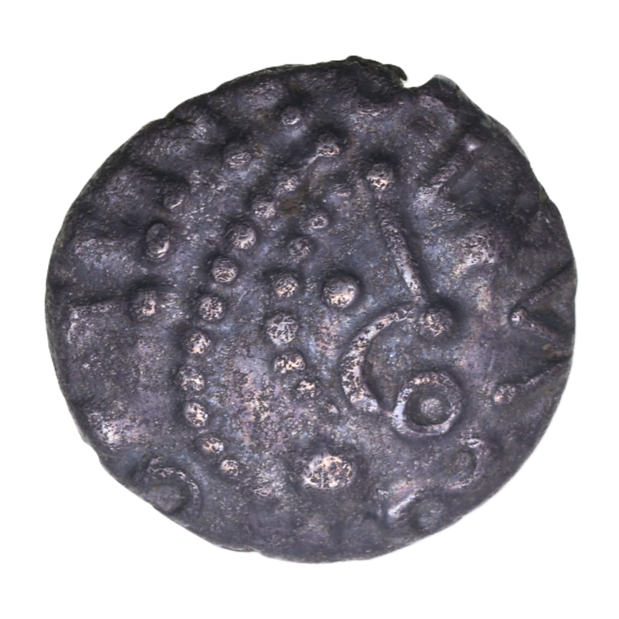 East Wiltshire c.50-35 BC Six-Spoked Pellet Ring Silver Unit *Very Rare*