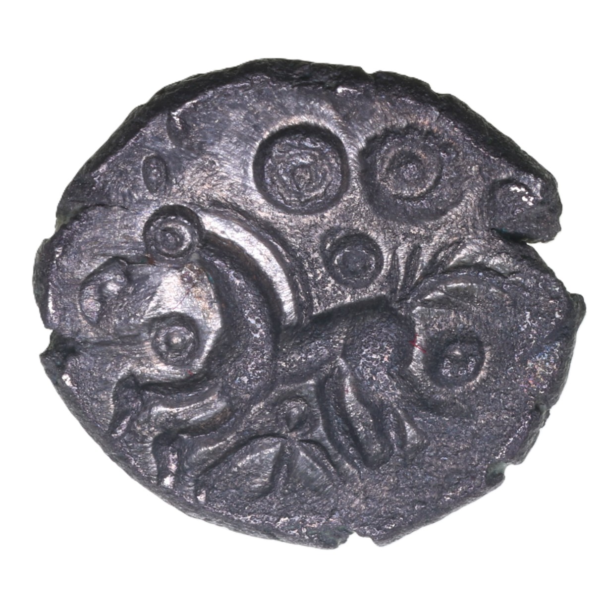 East Wiltshire c.50-35 BC Upavon Moon Head Silver Unit *Scarce* - Image 2