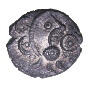 East Wiltshire c.50-35 BC Upavon Moon Head Silver Unit *Scarce*