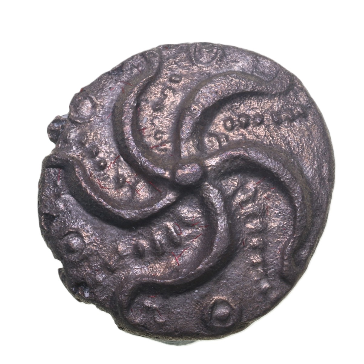 Durotriges c.58 BC-AD 43 Badbury Starfish Silver Quarter Stater *Scarce*