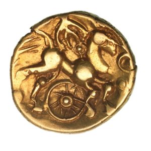 Eastern 1st Century BC Essex Wheels Gold Quarter Stater *Very Rare*
