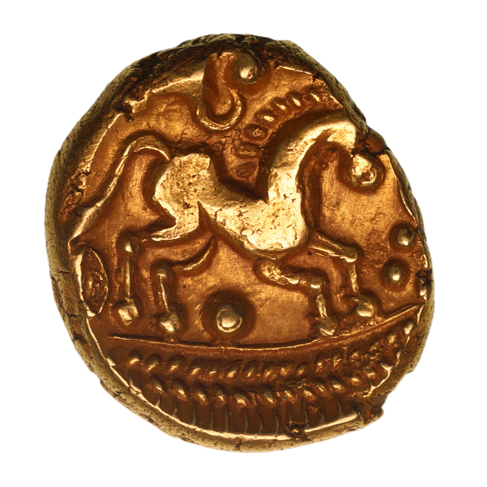 Trinovantes 1st Century BC Late Whaddon Chase Big Pellet Gold Stater *Very Rare*