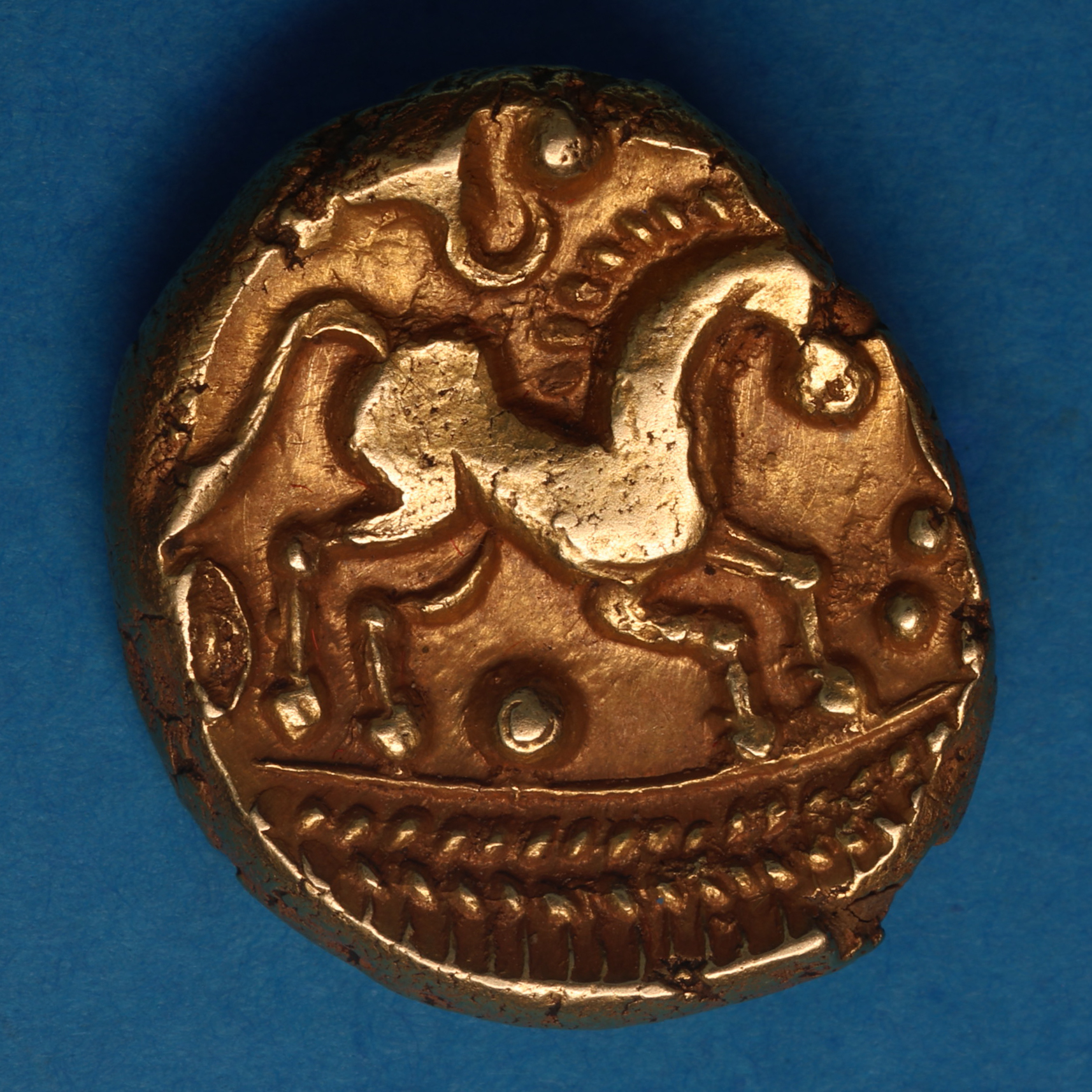 Trinovantes 1st Century BC Late Whaddon Chase Big Pellet Gold Stater *Very Rare* - Image 3