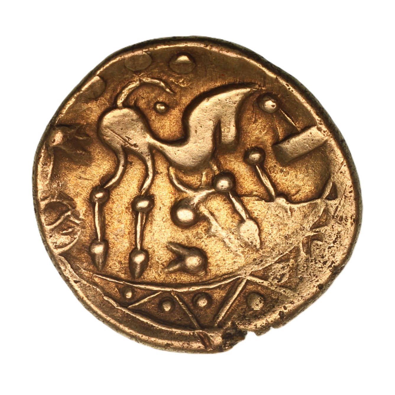 Trinovantes 1st Century BC Clacton de Jersey Gold Quarter Stater *Scarce*