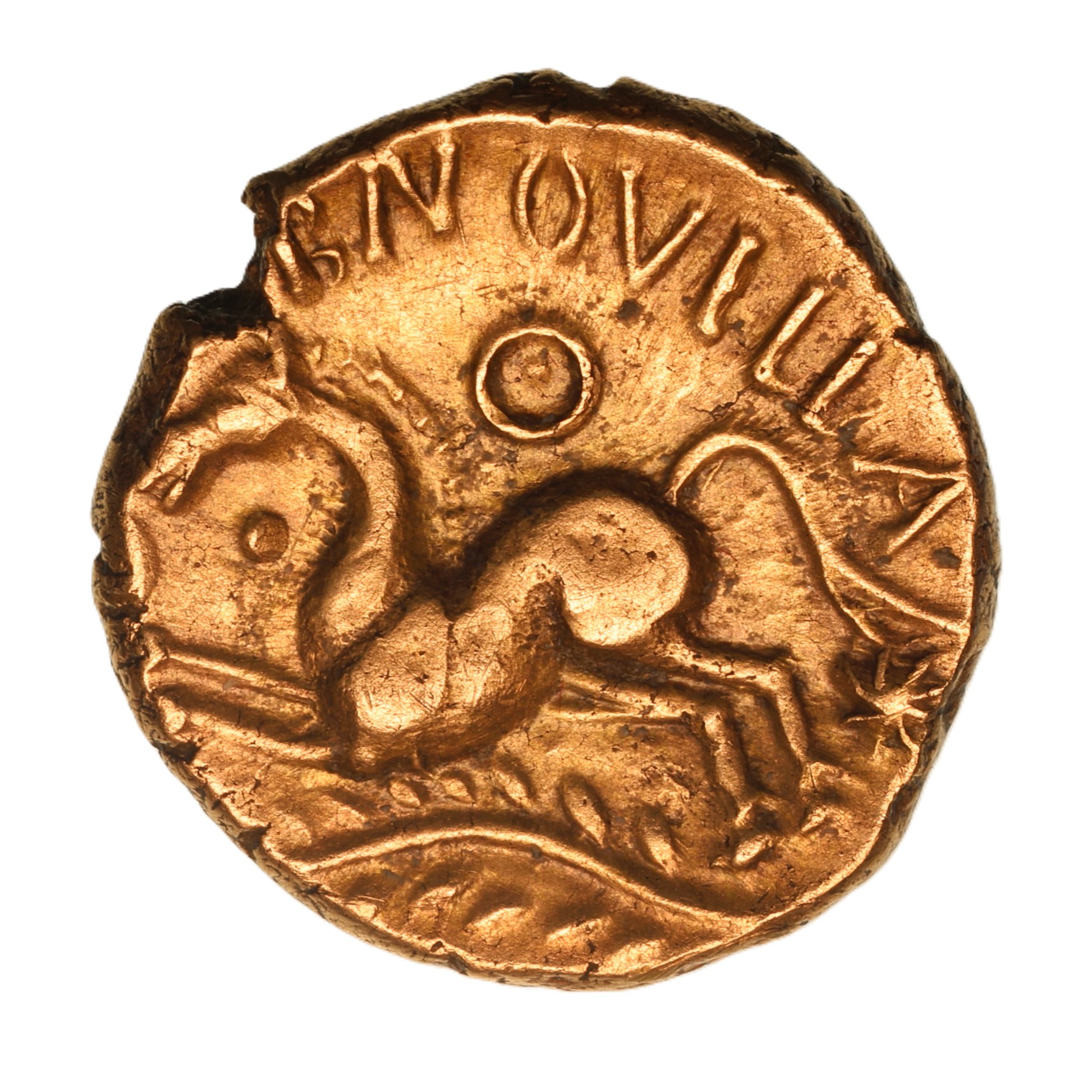 Trinovantes Dubnovellaunos c. 5 BC-AD 10 D. Branch Gold Stater *Scarce*