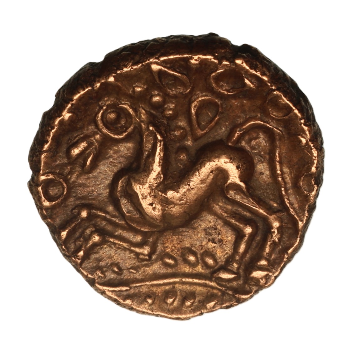 Trinovantes Dubnovellaunos c. 5 BC-AD 10 D. Trefoil Gold Quarter Stater *Very Rare*