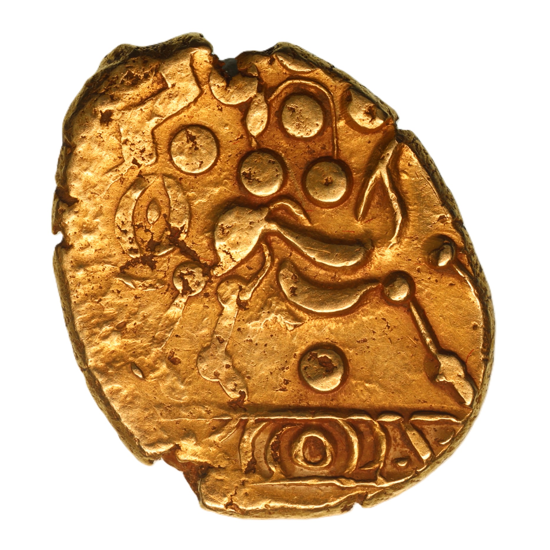 Catuvellauni 1st Century BC Ingoldisthorpe Crescents Gold Stater *Extremely Rare*