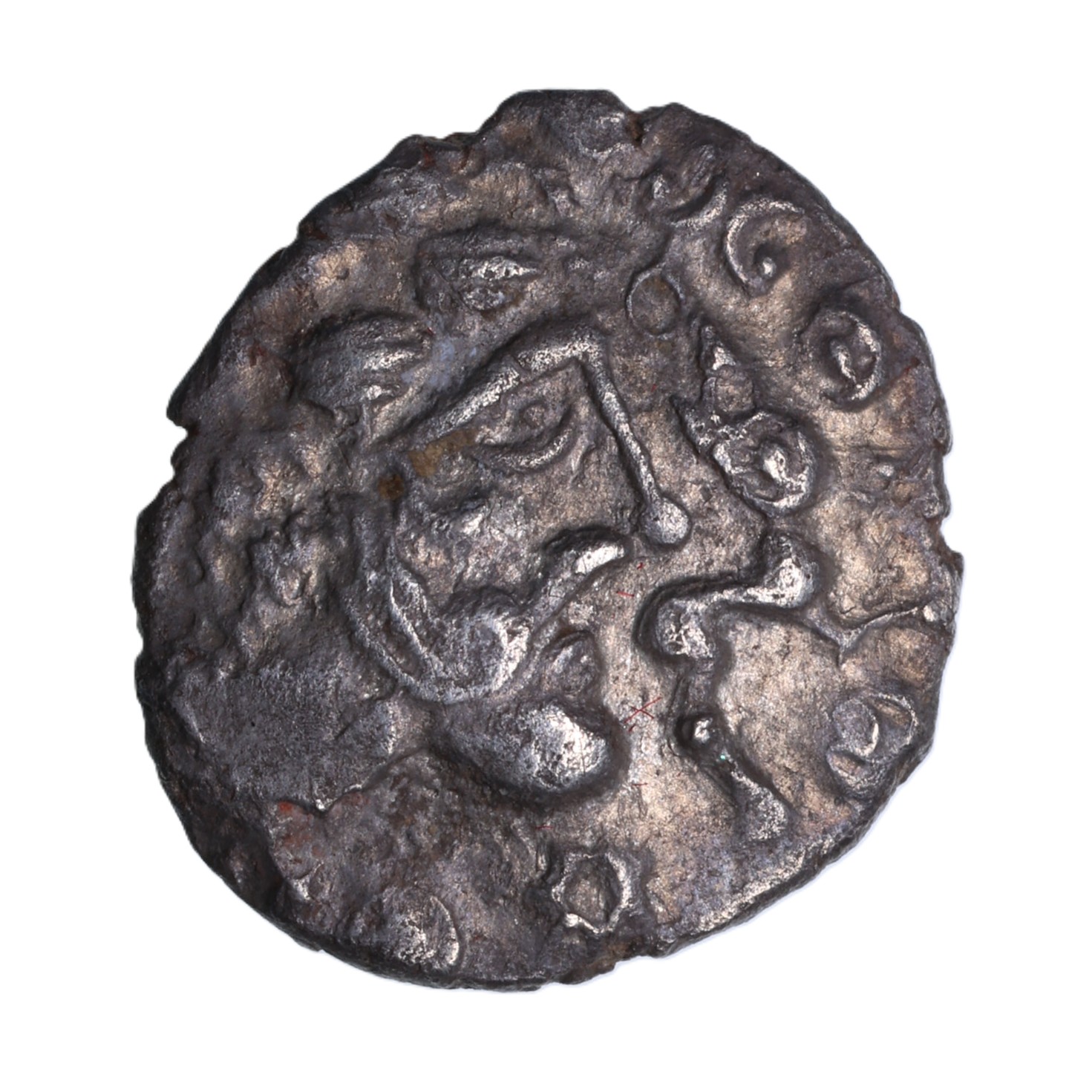 Catuvellauni 1st Century BC Lister's Celtic Head Silver Unit *Extremely Rare*