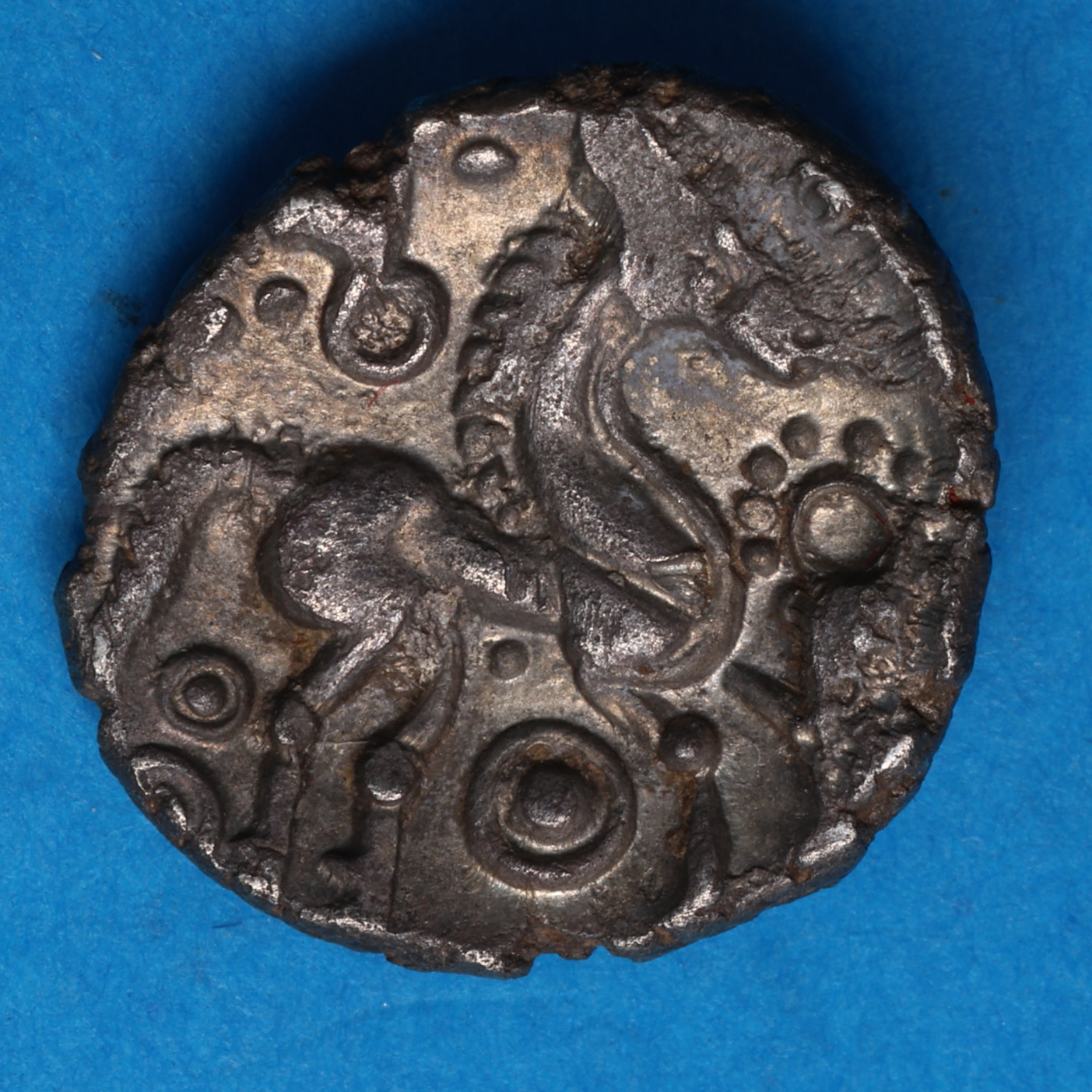 Catuvellauni 1st Century BC Lister's Celtic Head Silver Unit *Extremely Rare* - Image 4