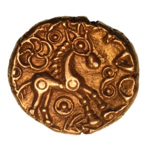 Catuvellauni Addedomaros c. 45-25 BC Floral Spiral type Gold Stater *Rare*