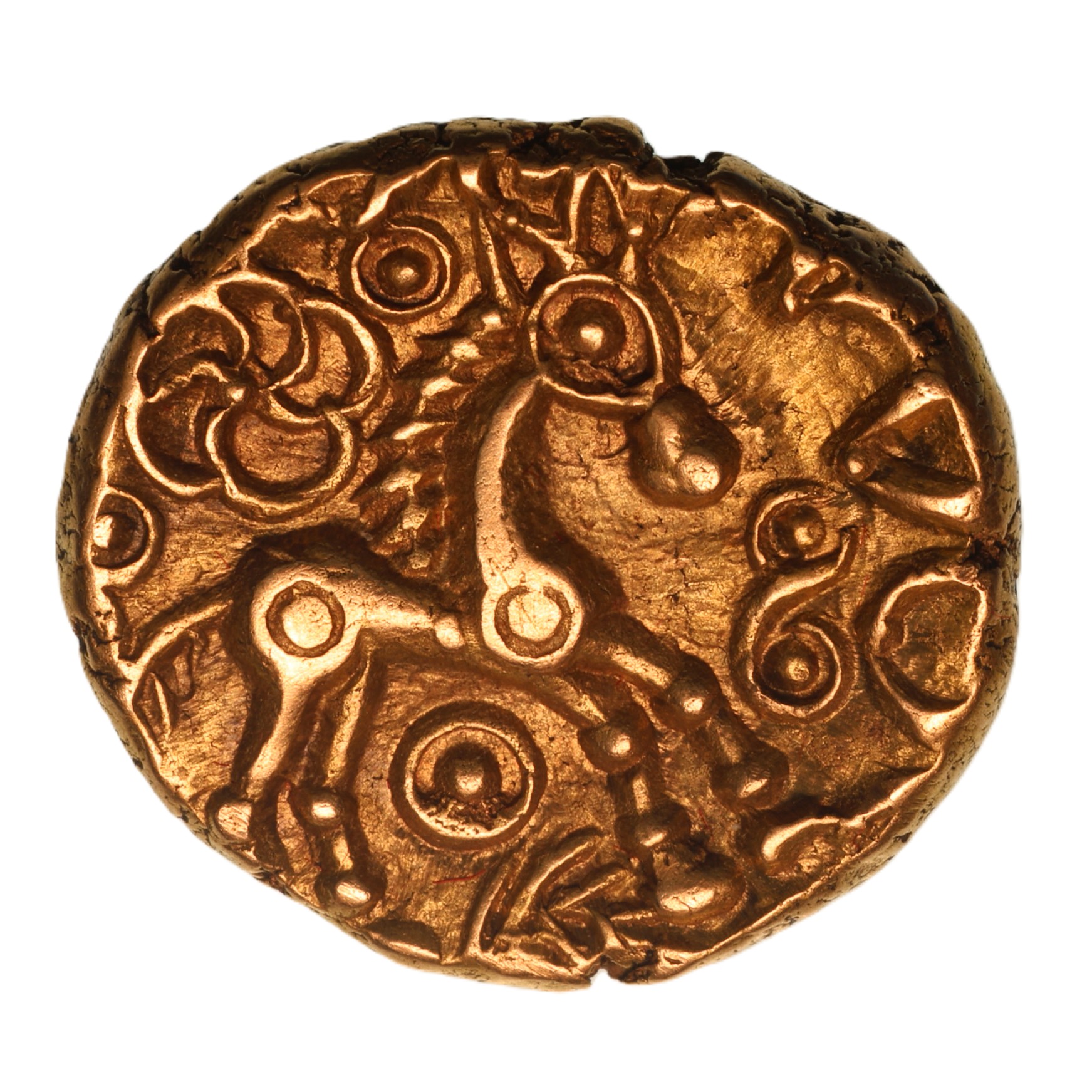 Catuvellauni Addedomaros c. 45-25 BC Floral Spiral type Gold Stater *Rare*