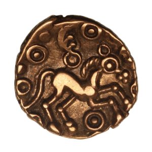 Catuvellauni Addedomaros c. 45-25 BC Addedomaros Flower Gold Quarter Stater *Very Rare*