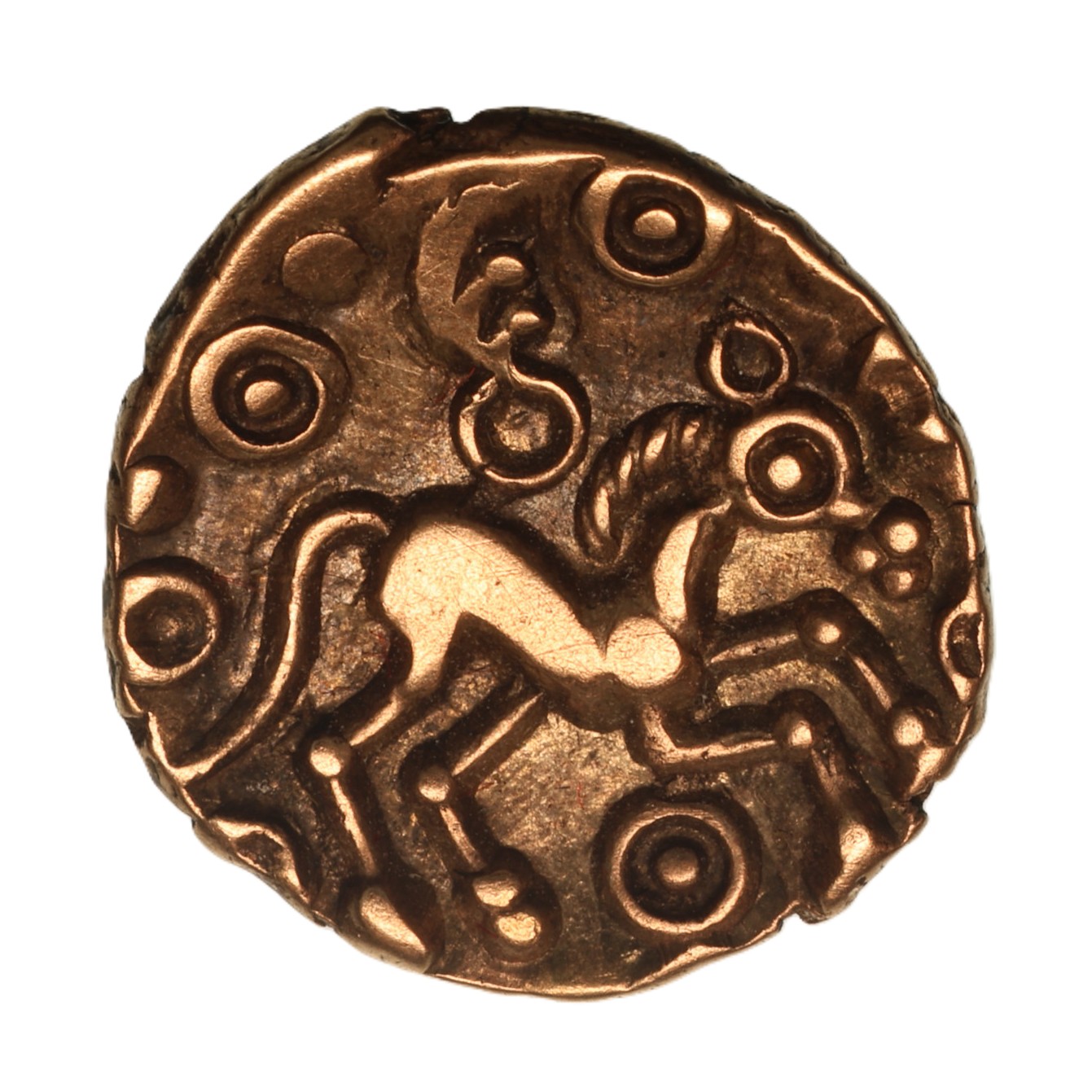 Catuvellauni Addedomaros c. 45-25 BC Addedomaros Flower Gold Quarter Stater *Very Rare*