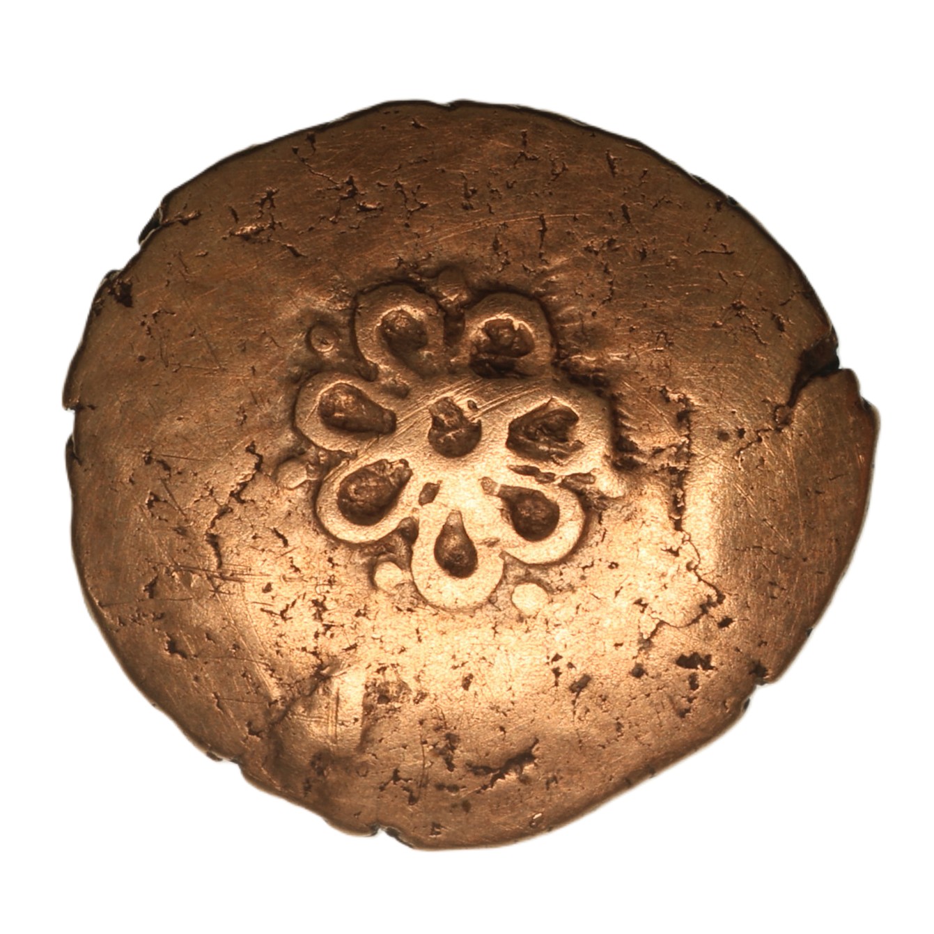 Catuvellauni Addedomaros c. 45-25 BC Addedomaros Flower Gold Quarter Stater *Very Rare* - Image 2