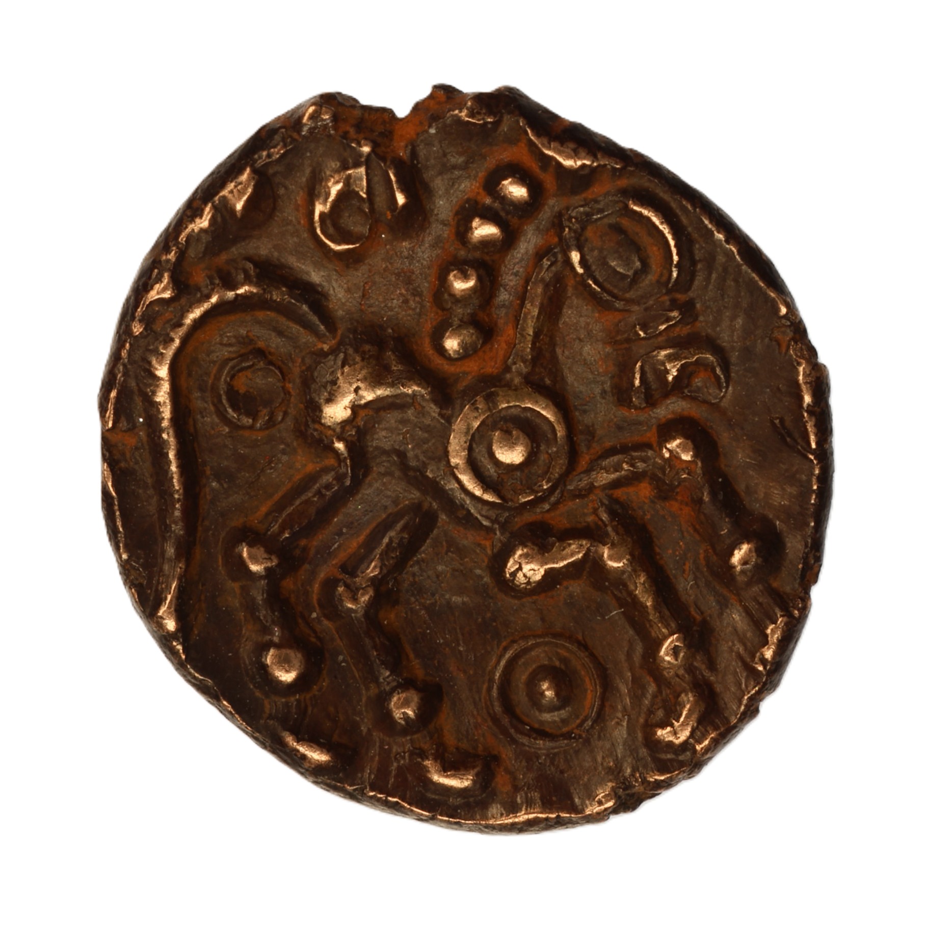 Catuvellauni Addedomaros c. 45-25 BC Addedomaros Floral Gold Quarter Stater *Rare*