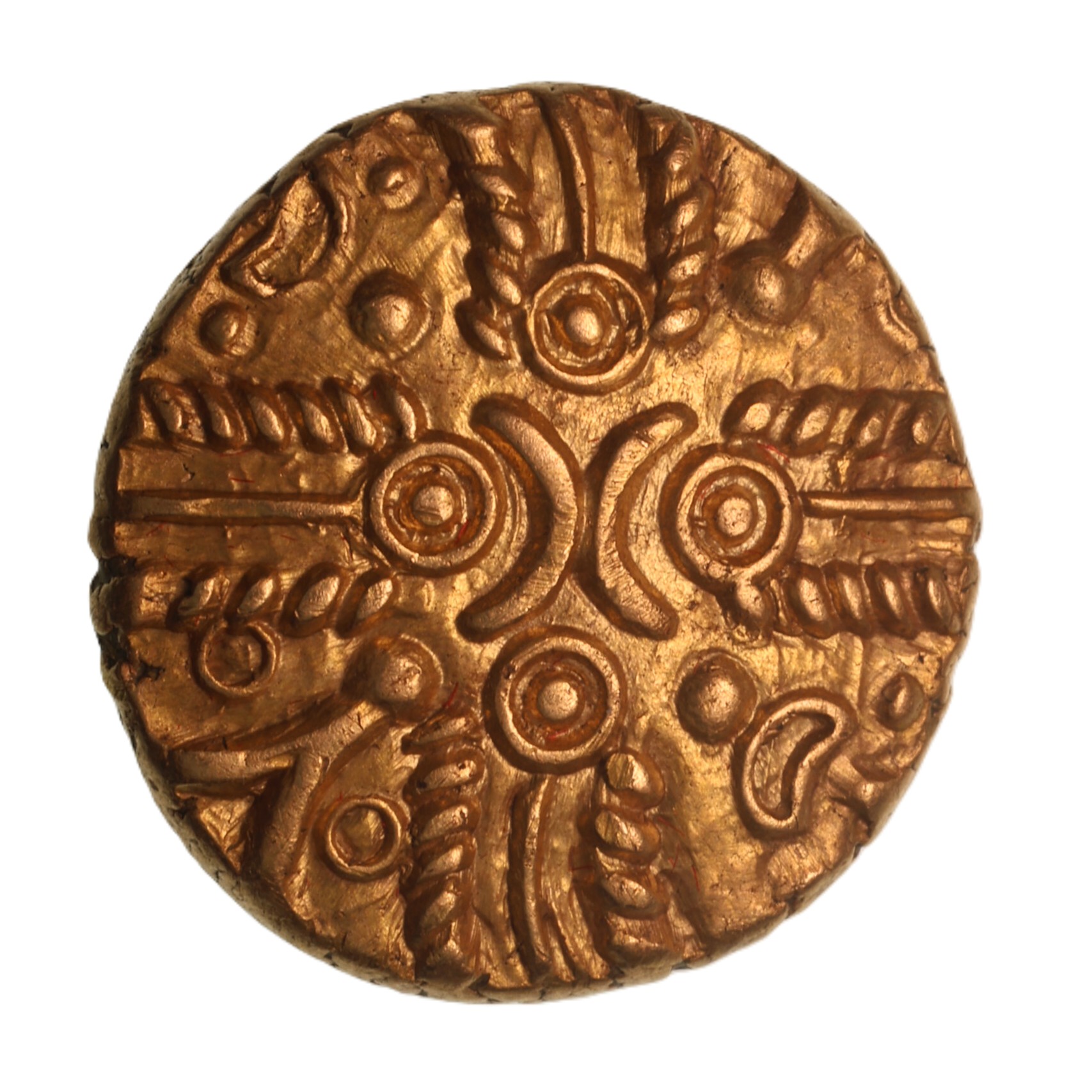 Catuvellauni Tasciovanos c. 25 BC-AD 10 Hidden Faces Gold Stater *Rare* - Image 2