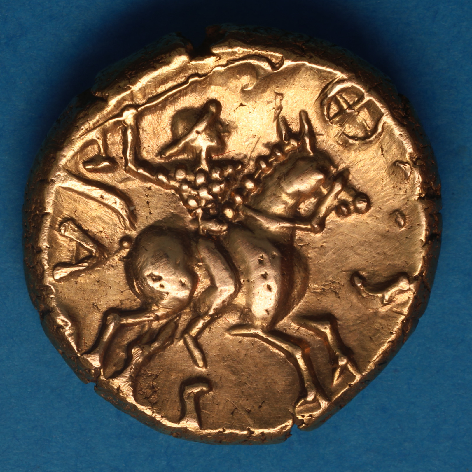 Catuvellauni Tasciovanos c. 25 BC-AD 10 Warrior Gold Stater *Scarce* - Image 3