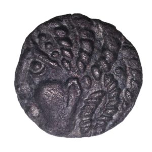 Catuvellauni Tasciovanos c. 25 BC-AD 10 Braided Hair Silver Unit *Very Rare*
