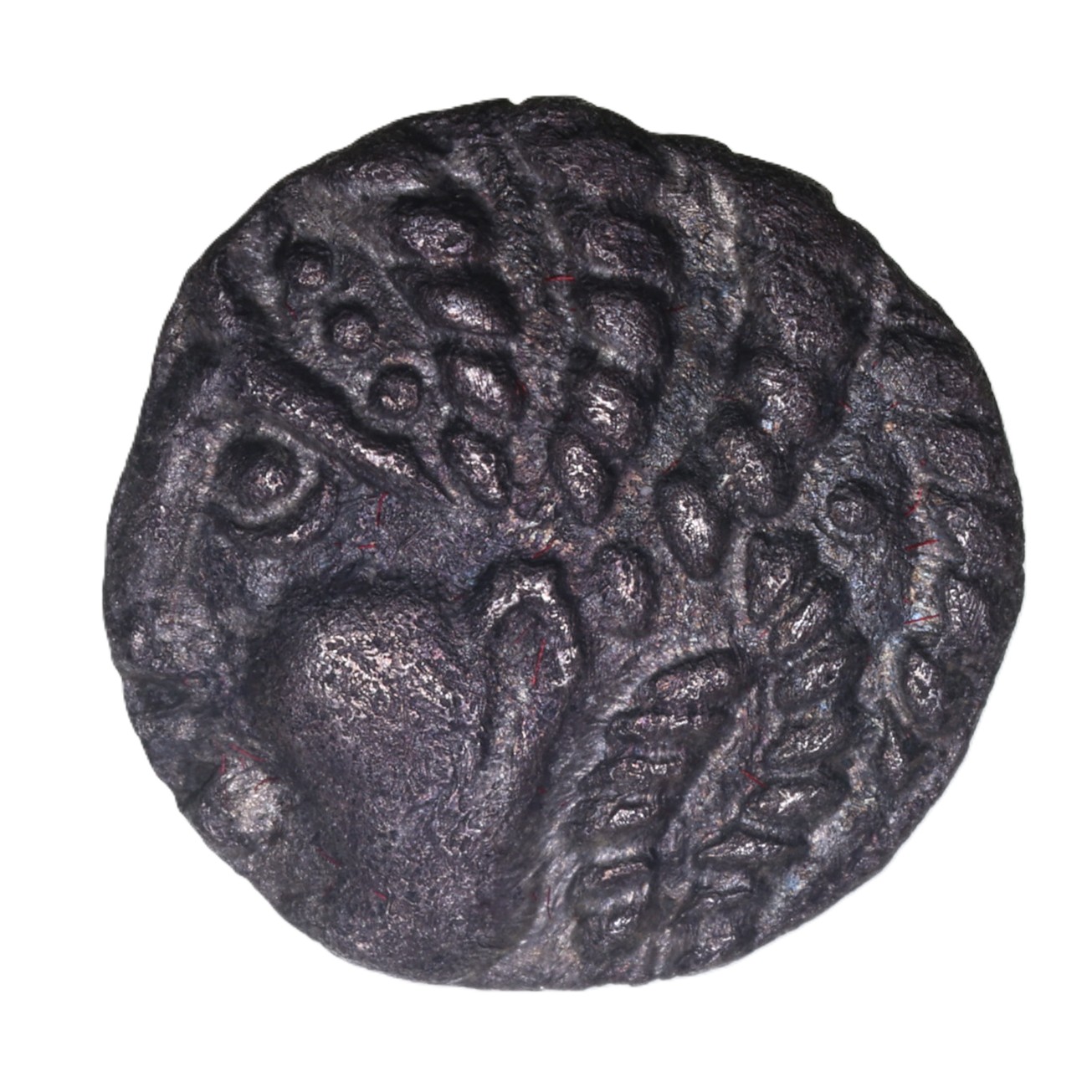 Catuvellauni Tasciovanos c. 25 BC-AD 10 Braided Hair Silver Unit *Very Rare*