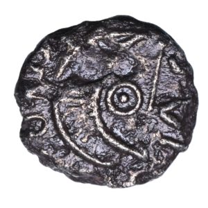 Catuvellauni Tasciovanos c. 25 BC-AD 10 Crescent Silver Unit *Excessively Rare*