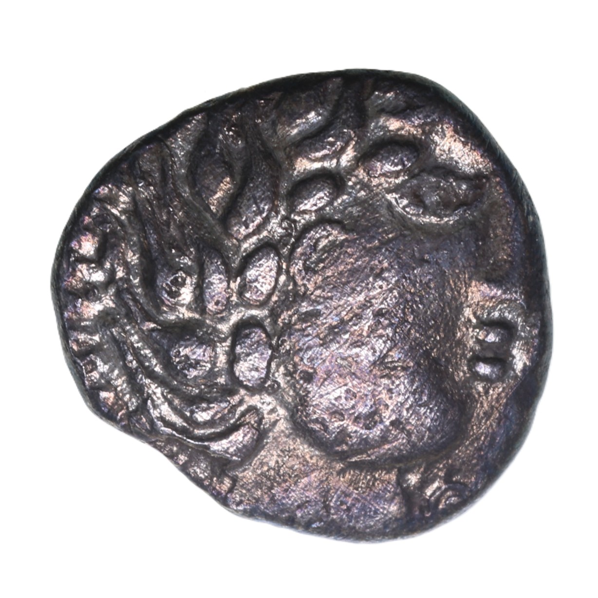 Catuvellauni Tasciovanos c. 25 BC-AD 10 Berkshire Wreath Silver Unit *Excessively Rare*