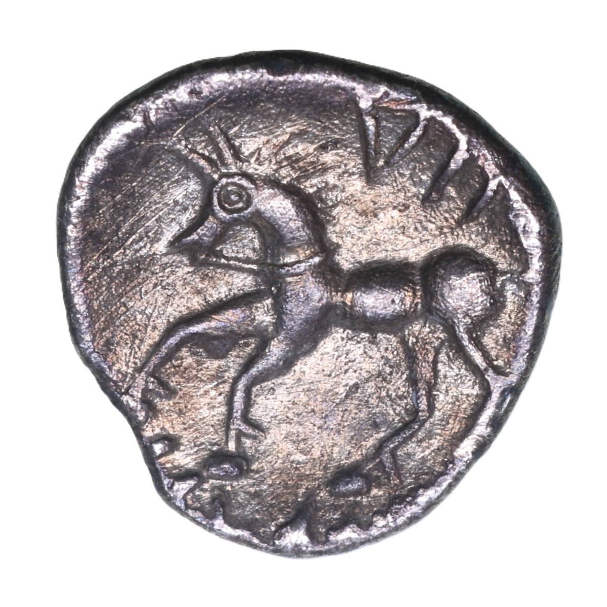 Catuvellauni Tasciovanos c. 25 BC-AD 10 Berkshire Wreath Silver Unit *Excessively Rare* - Image 2