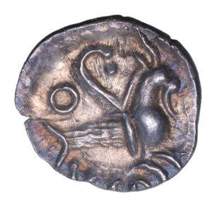 Catuvellauni Tasciovanos c. 25 BC-AD 10 Capricorn Silver Unit *Extremely Rare*