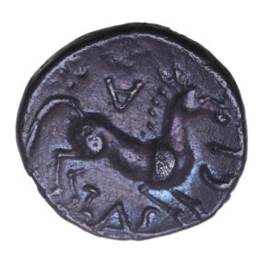 Catuvellauni Tasciovanos c. 25 BC-AD 10 VER Silver Unit *Excessively Rare*