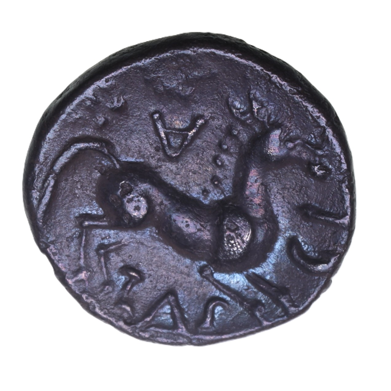 Catuvellauni Tasciovanos c. 25 BC-AD 10 VER Silver Unit *Excessively Rare*