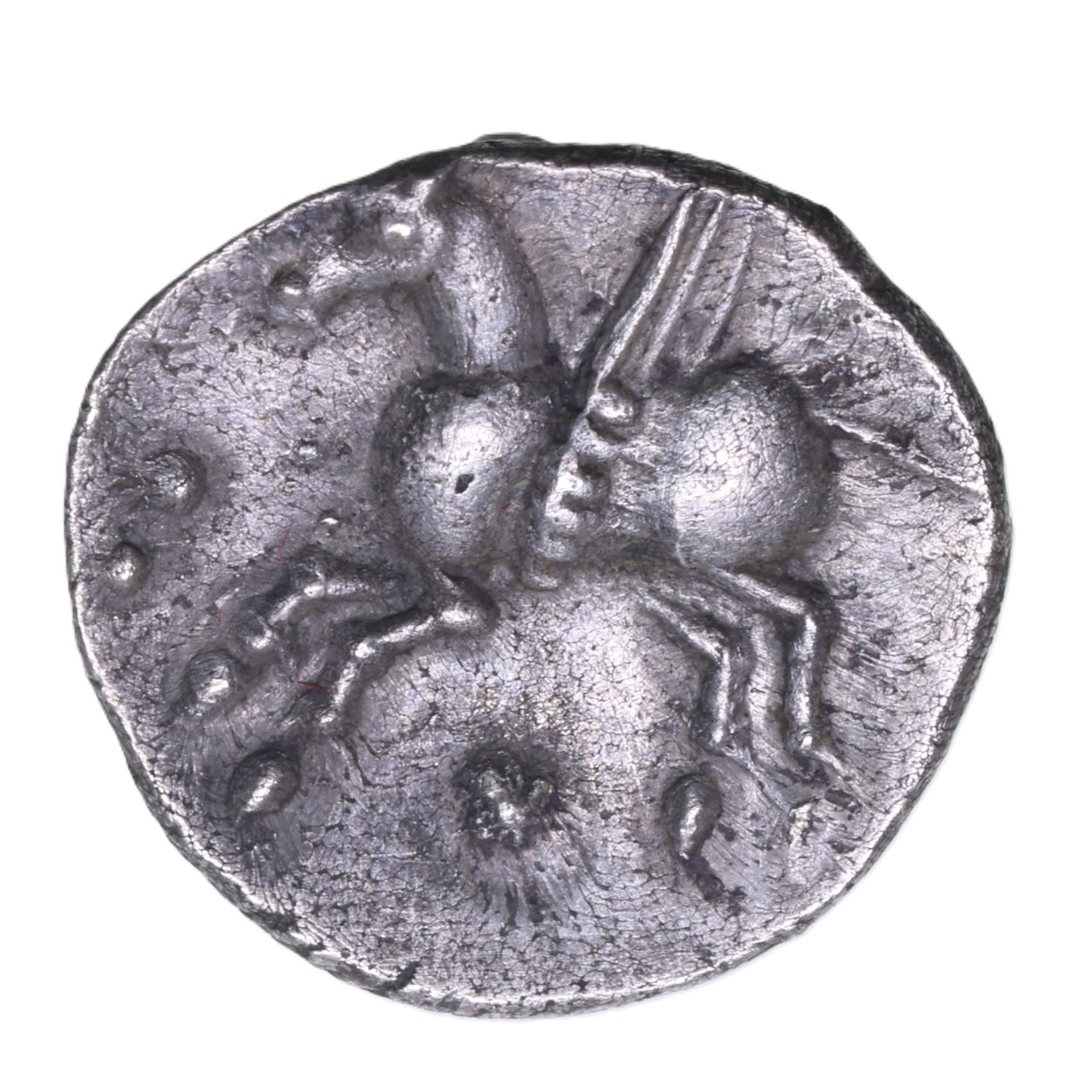 Catuvellauni Tasciovanos c. 25 BC-AD 10 Pegasus Star Silver Unit *Extremely Rare*