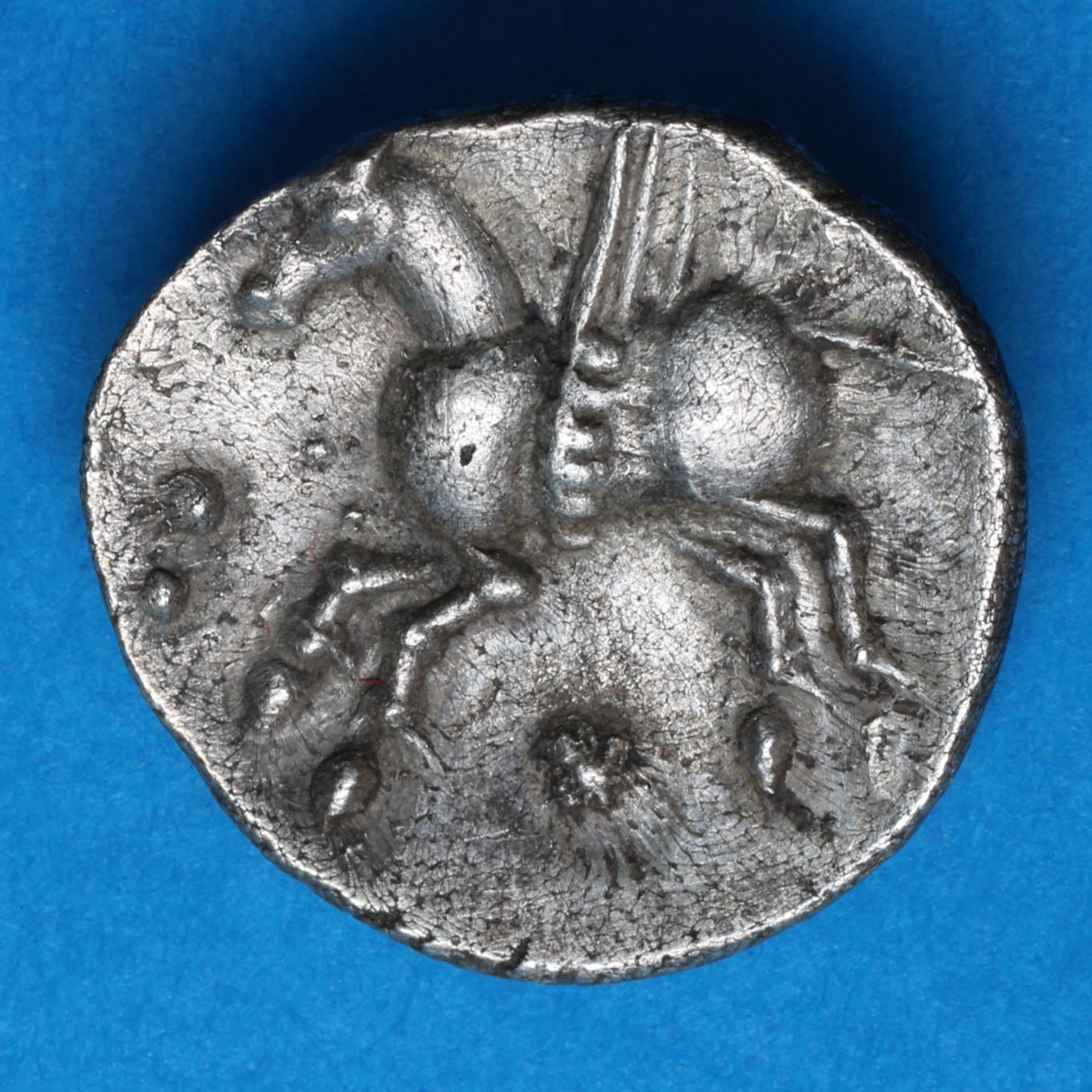 Catuvellauni Tasciovanos c. 25 BC-AD 10 Pegasus Star Silver Unit *Extremely Rare* - Image 3