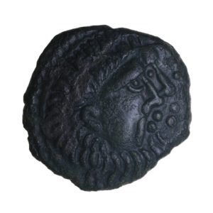 Catuvellauni Tasciovanos c. 25 BC-AD 10 Jugate busts Bronze Unit *Very Rare*