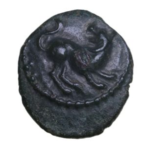 Catuvellauni Tasciovanos c. 25 BC-AD 10 Lion and Sphinx Bronze Unit *Extremely Rare*