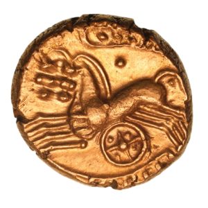 Catuvellauni and Trinovantes Cunobelinus c. AD 8-40 Biga Gold Stater *Very Rare*