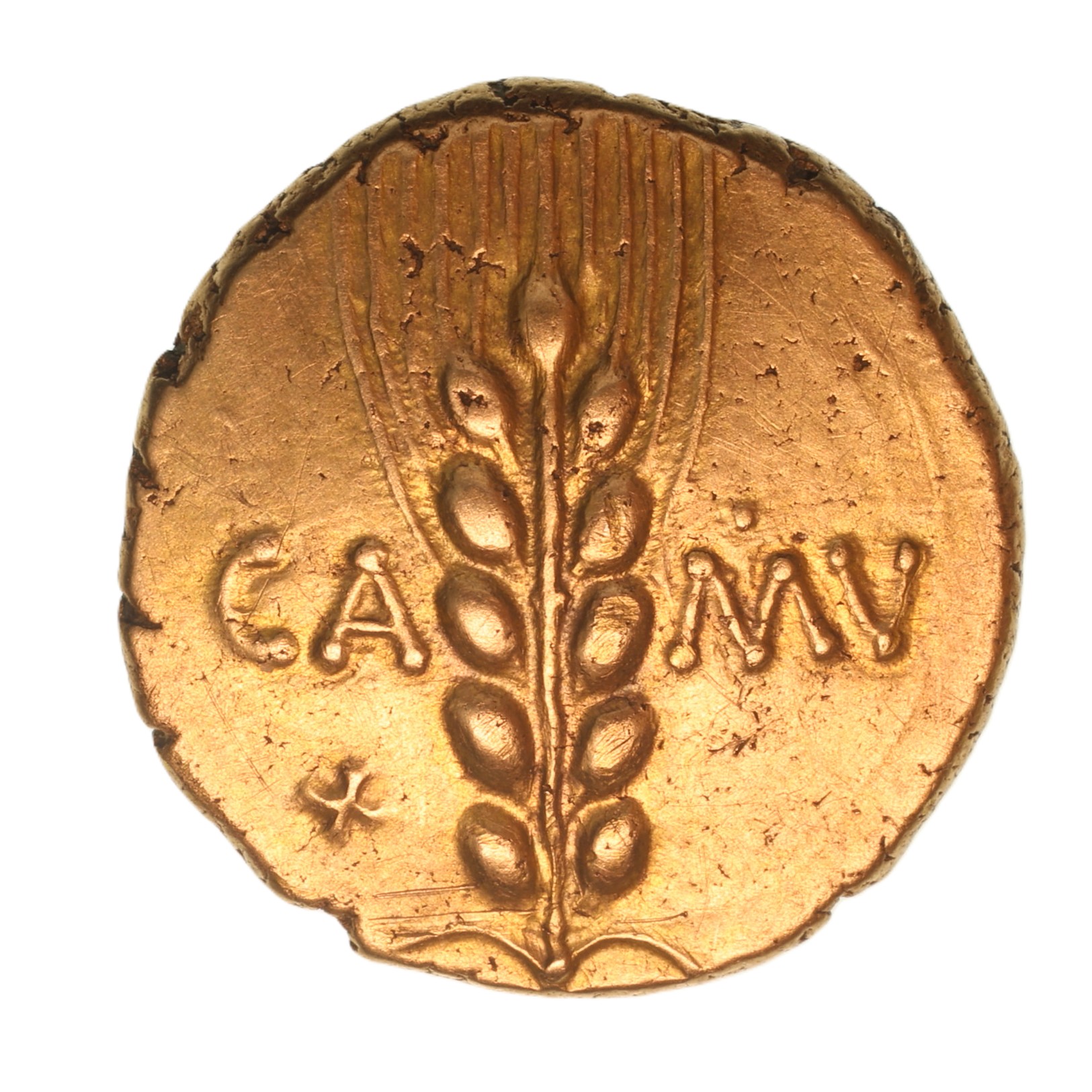 Catuvellauni and Trinovantes Cunobelinus c. AD 8-40 C. Linear Gold Stater *ABC front cover coin* - Image 2