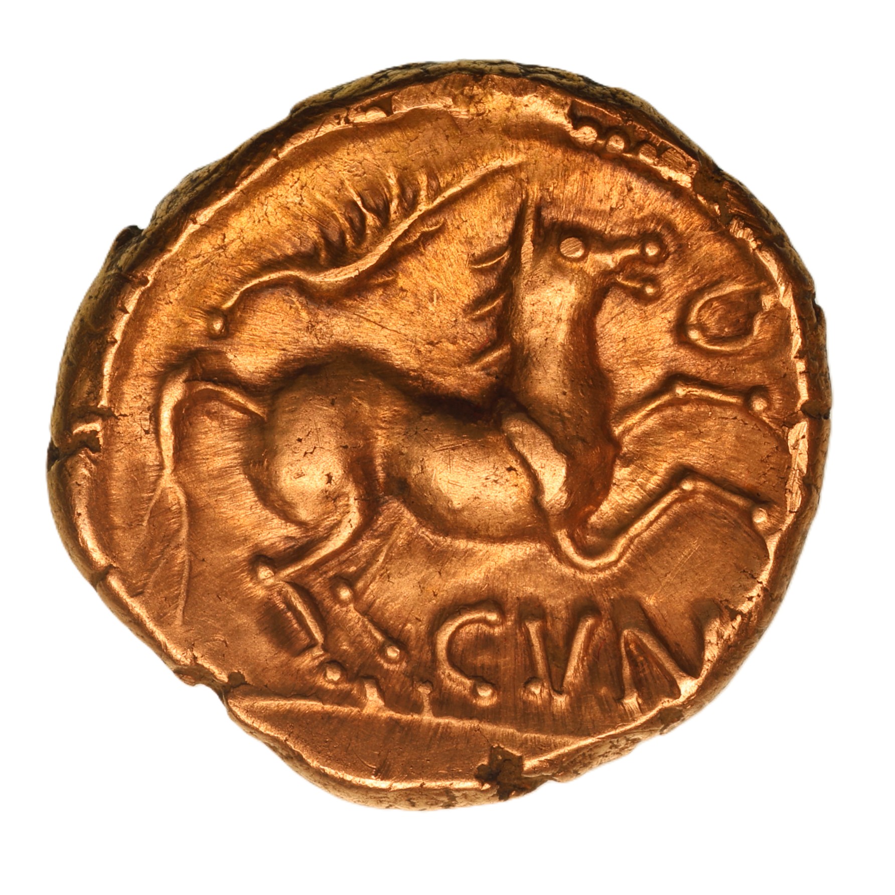 Catuvellauni and Trinovantes Cunobelinus c. AD 8-40 Wild Gold Stater *Scarce*