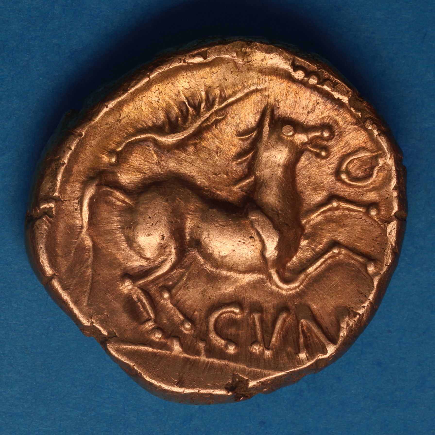 Catuvellauni and Trinovantes Cunobelinus c. AD 8-40 Wild Gold Stater *Scarce* - Image 3